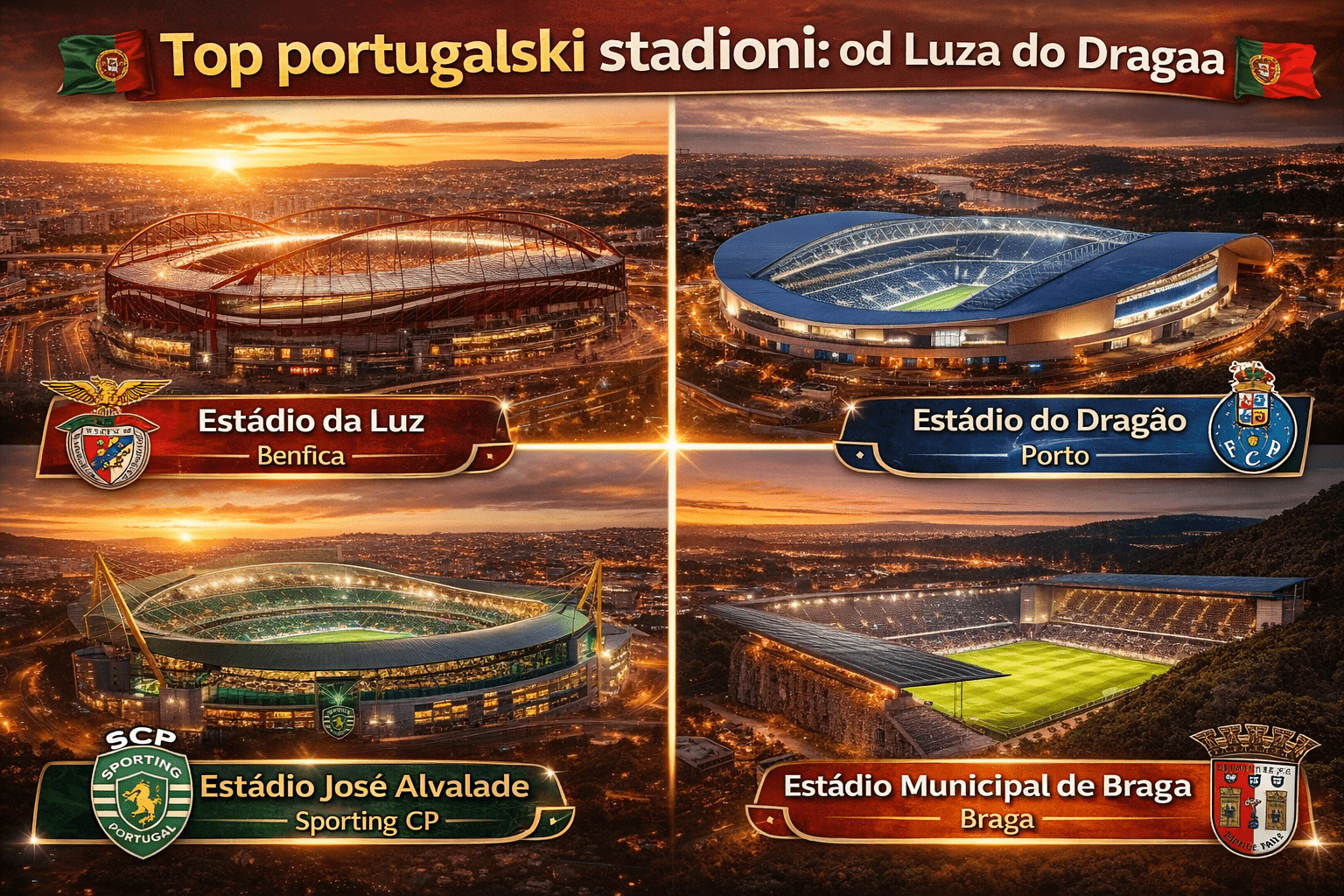 Top portugalski stadioni, od Luza do Dragaa